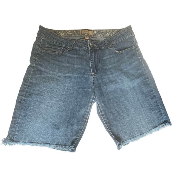 Paige Monte Boot Cutoff Shorts 30 Y2K‎ Denimcore Raw Hem Made in USA Denimcore - Picture 3 of 13